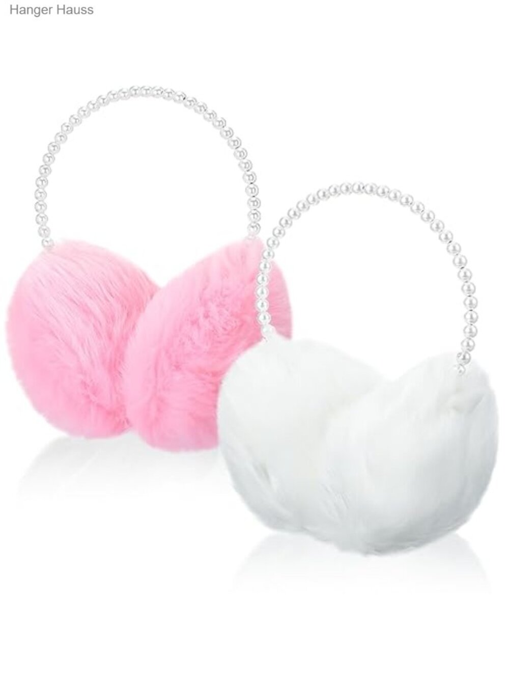 Faux Fur Plush Winter Earmuffs Ear Warmers Pearl Headband